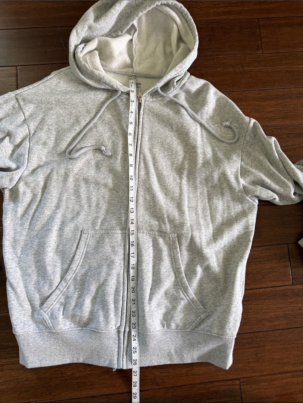 No Boundaries Light Gray Full-Zip Hoodie - Picture 4 of 6